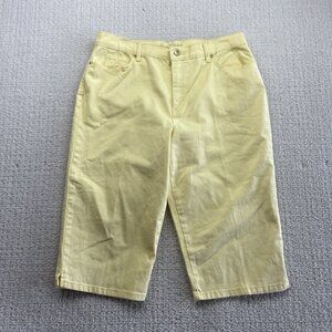Gloria Vanderbilt Women All-Around Slimming Effect Skimmer Jeans Yellow Size 16